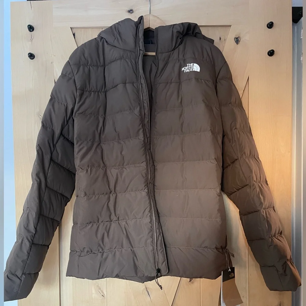 Men’s The North Face Aconcagua 3  Hoodie Puffer Jacket Smokey Brown size L - Picture 3 of 10